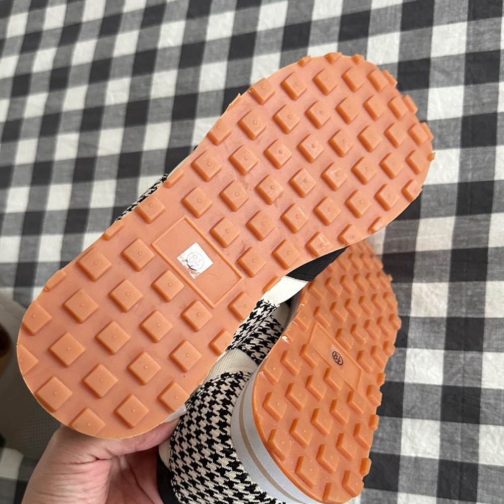 CCOCCI Black and Cream Houndstooth Sneakers - Picture 3 of 3